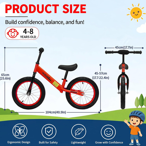 Inch kids balance bike for - 16,